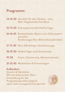 Das Programm findest Du auch in unserem Stundenplan